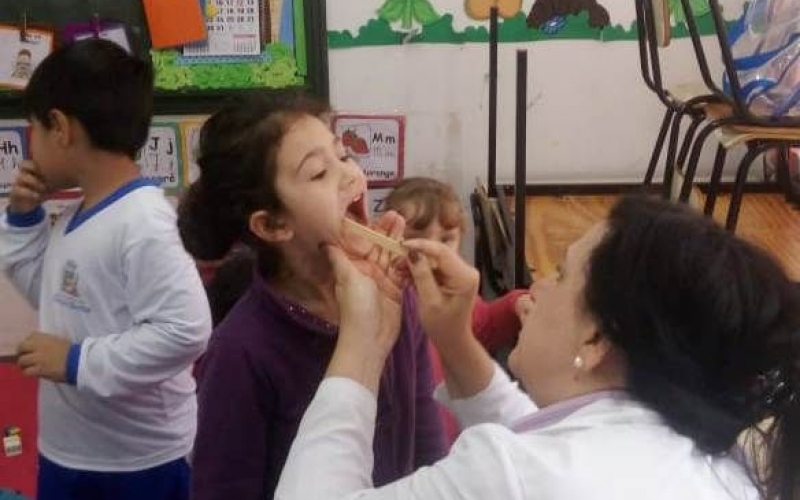 Crianças são acompanhadas pelo Programa Saúde na Escola