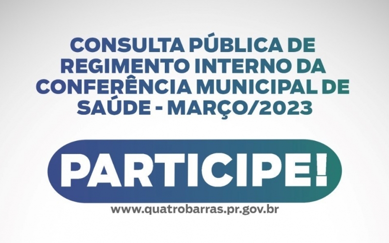 População poderá contribuir com sugestões para o Regimento Interno da Conferência Municipal de Saúde