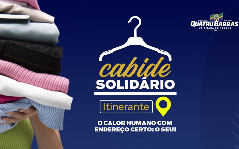 Cabide Solidário amplia oferta de roupas a quem mais precisa e passa também a ser itinerante