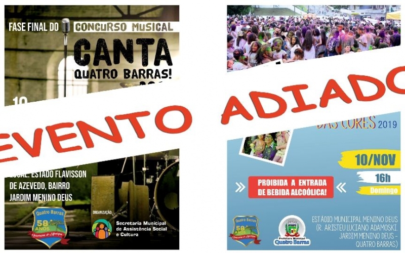  COMUNICADO - EVENTOS ADIADOS