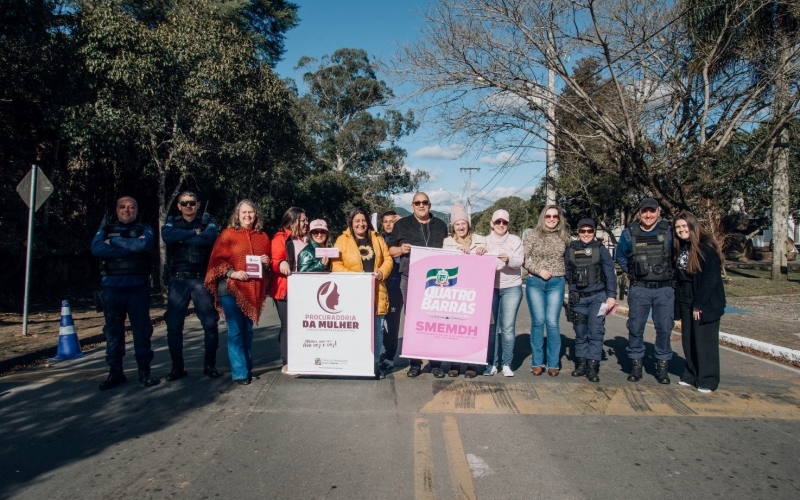 Quatro Barras promove ações de conscientização para combate ao feminicídio