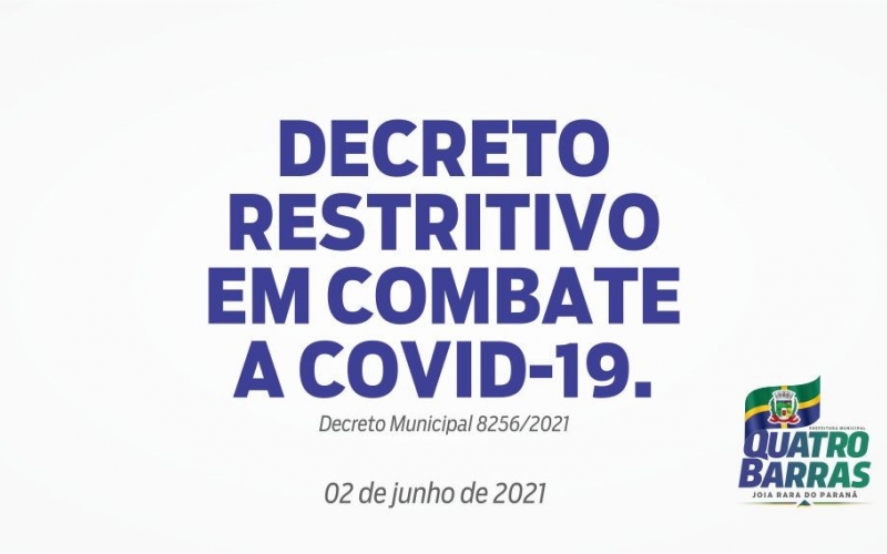 Prefeitura divulga Decreto restritivo contra a Covid-19