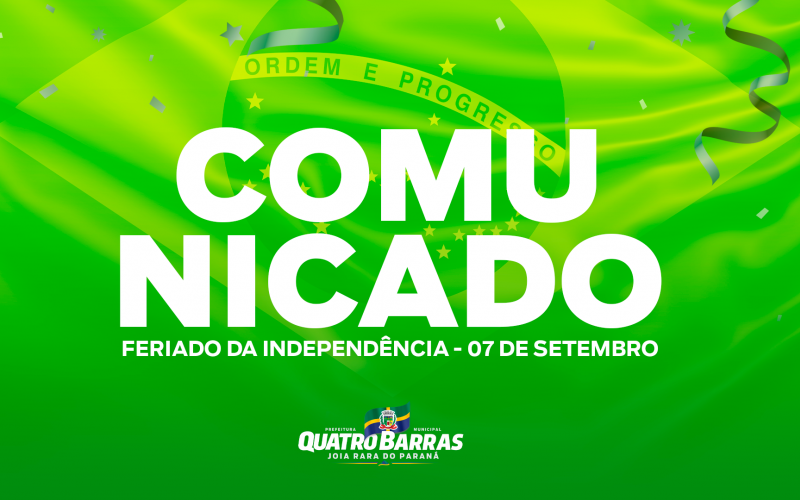 COMUNICADO - PONTO FACULTATIVO 7 DE SETEMBRO
