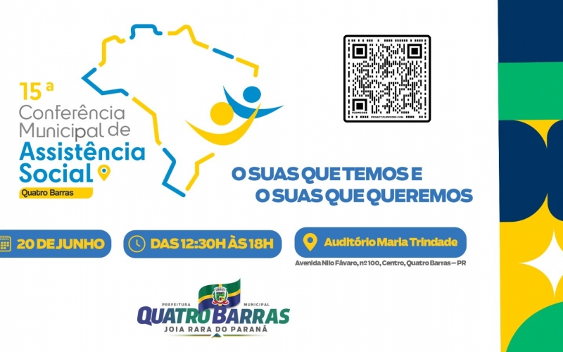 Inscrições para a 15ª Conferência Municipal de Assistência Social estão abertas