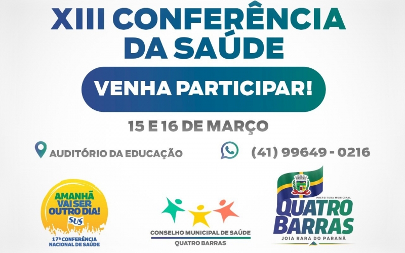 Quatro Barras promove XIII Conferência da Saúde