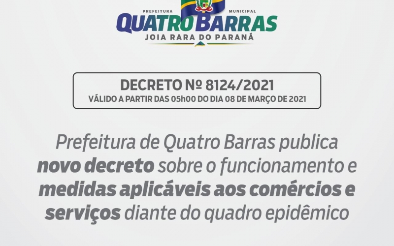 Prefeitura emite novo decreto com regras de funcionamento para comércio e serviços