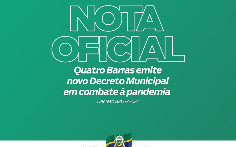 Nota oficial sobre Decreto municipal de enfrentamento à pandemia 
