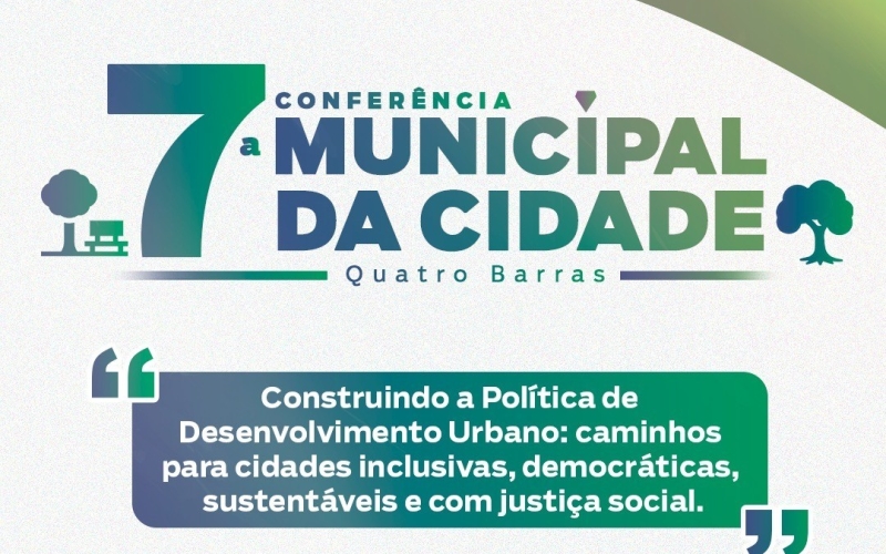 Quatro Barras vai realizar 7ª Conferência da Cidade nesta quinta-feira (24)