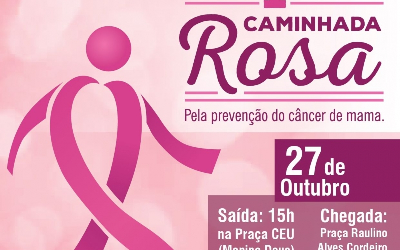 No sábado, Quatro Barras realiza a 1ª Caminhada Rosa